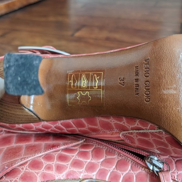 Dolce & Gabbana Rosa Croc Patent Leather Bootie - Picture 8 of 11